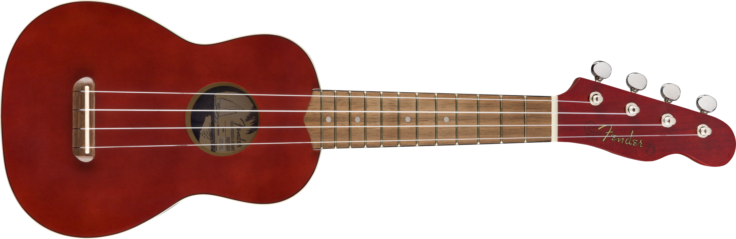 Fender® Venice Soprano Uke, Walnut Fingerboard, Cherry