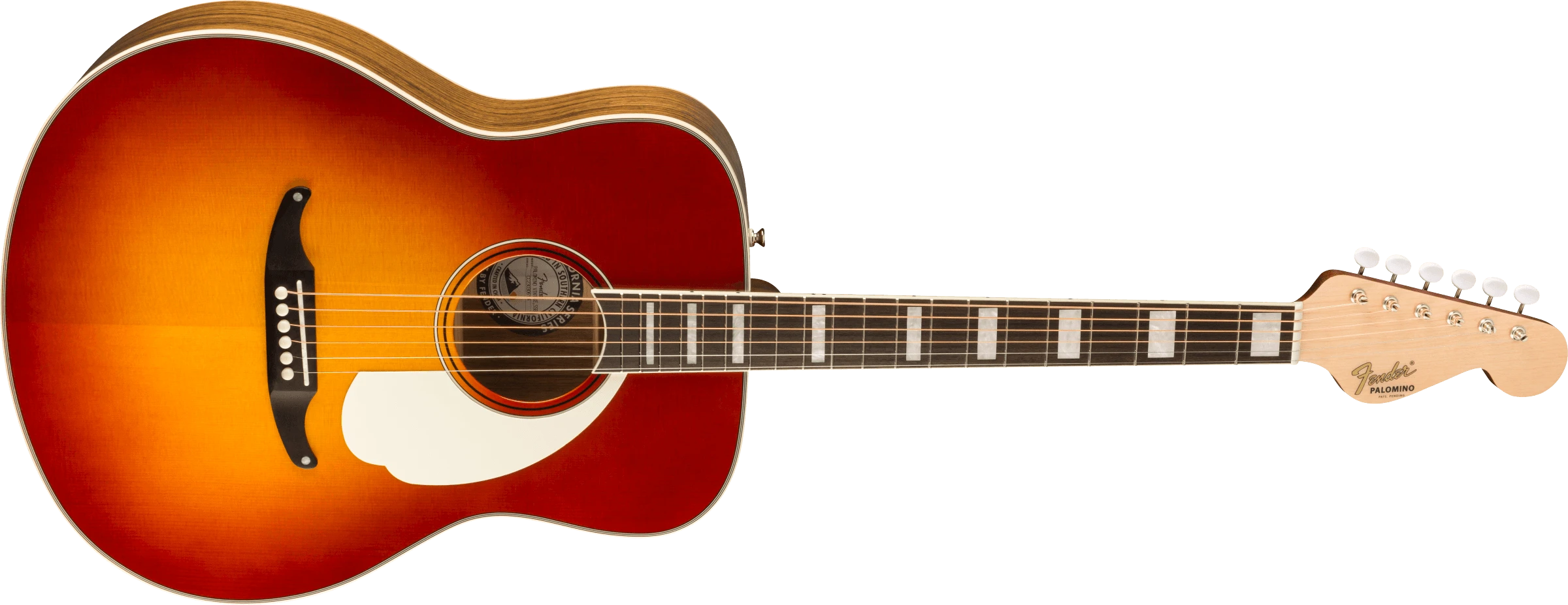 Fender® California Vintage Palomino with Case, Aged White Pickguard, Sienna Sunburst