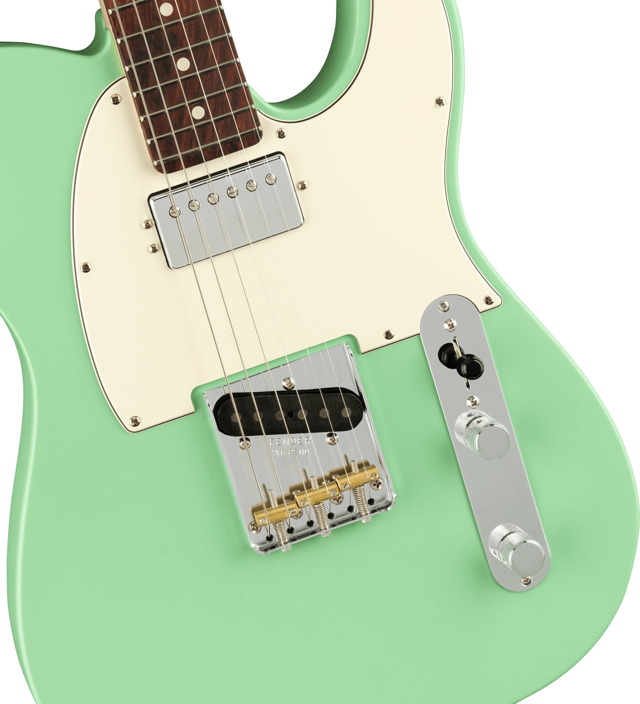 Fender® American Performer Telecaster® with Humbucking, Rosewood Fingerboard, Satin Surf Green