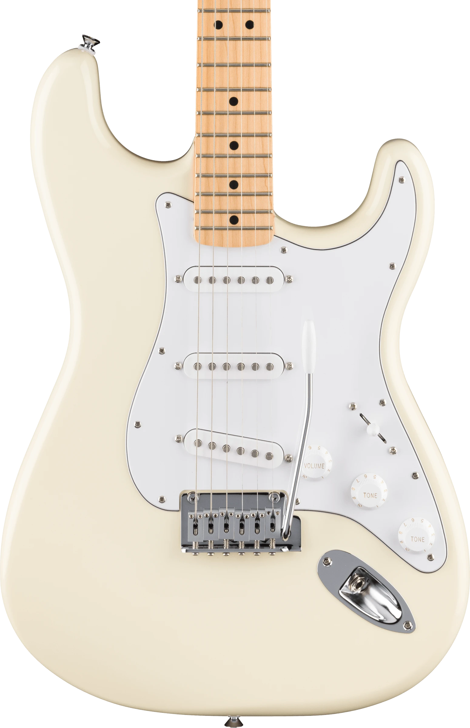 Fender® Standard Stratocaster®, Maple Fingerboard, White Pickguard, Olympic White