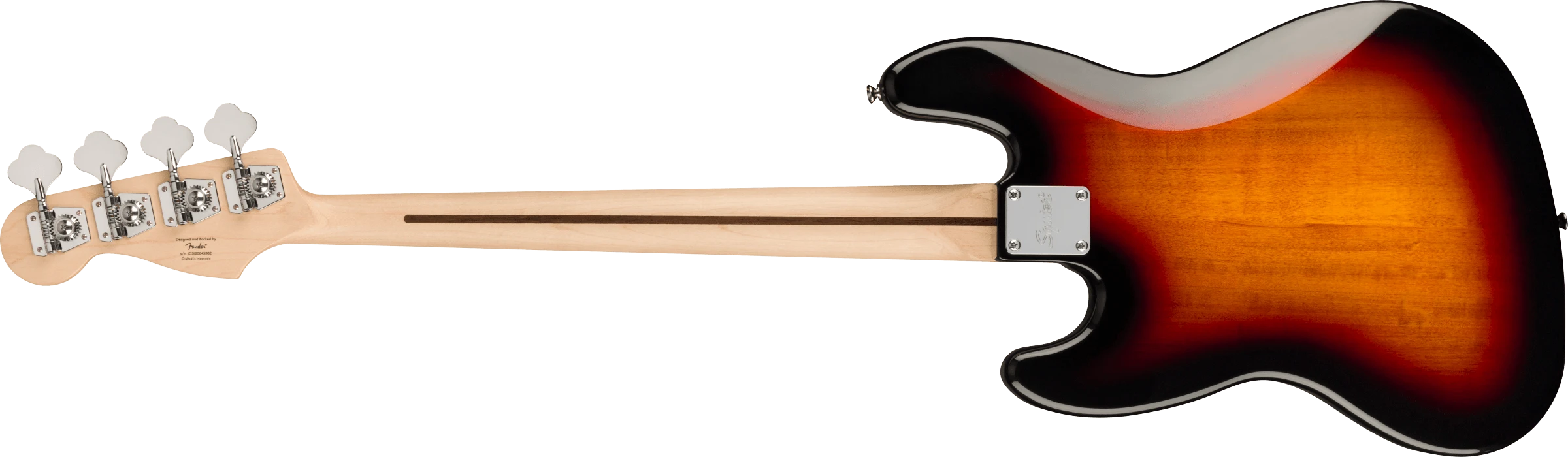 Squier® Affinity Series® Jazz Bass®, Maple Fingerboard, White Pickguard, 3-Color Sunburst