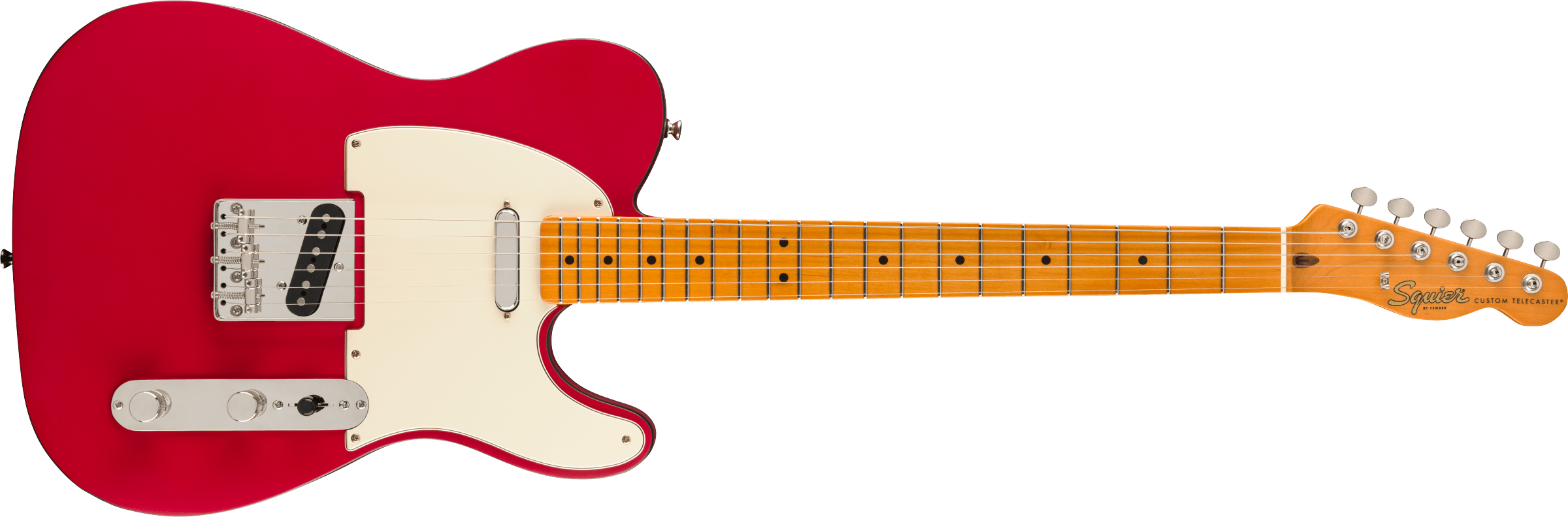 Squier® Limited Edition Classic Vibe™ '60s Custom Telecaster®, Maple Fingerboard, Parchment Pickguard, Satin Dakota Red