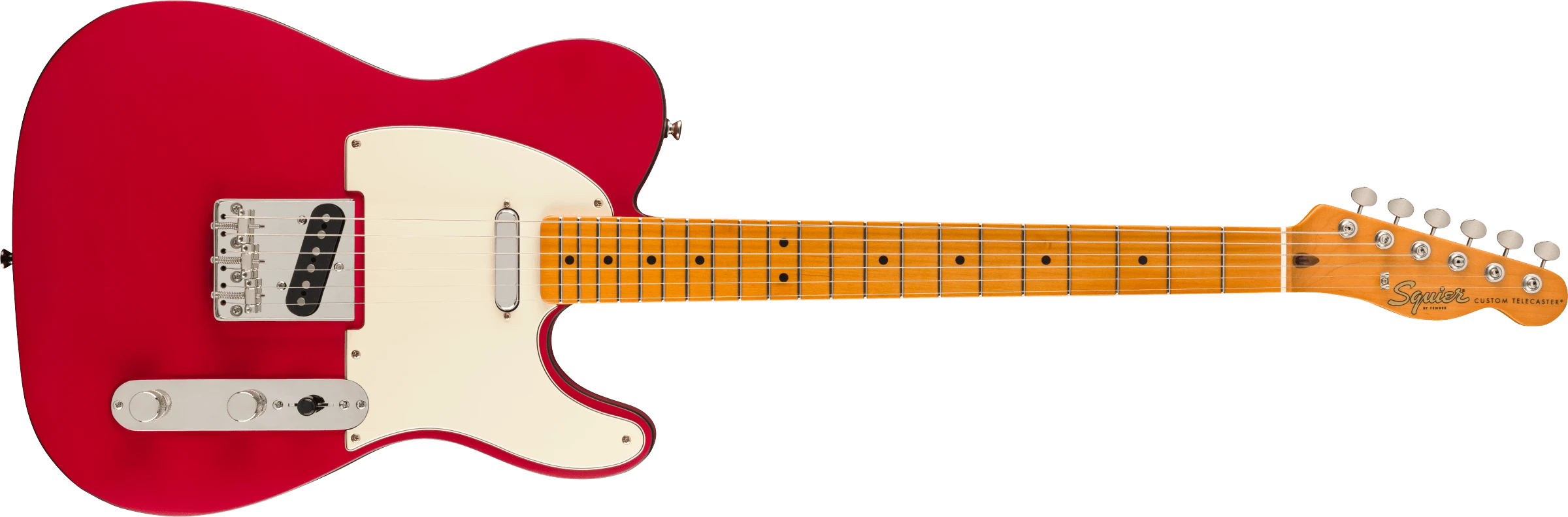 Squier® Limited Edition Classic Vibe™ '60s Custom Telecaster®, Maple Fingerboard, Parchment Pickguard, Satin Dakota Red