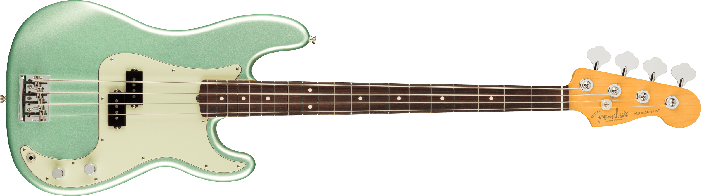 Fender® American Professional II Precision Bass®, Rosewood Fingerboard, Mystic Surf Green
