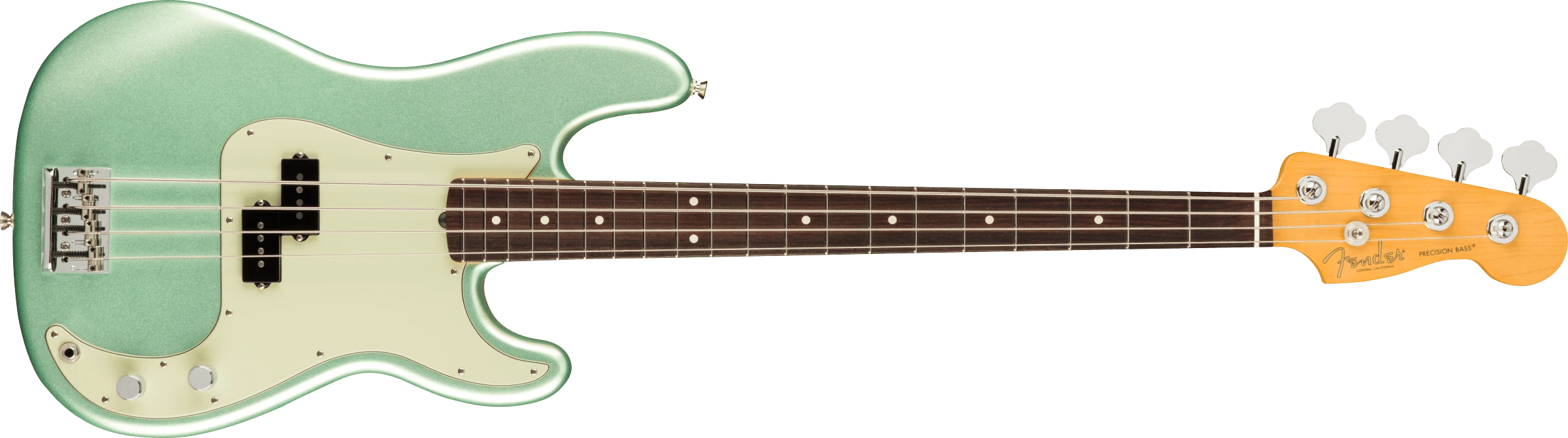 Fender® American Professional II Precision Bass®, Rosewood Fingerboard, Mystic Surf Green
