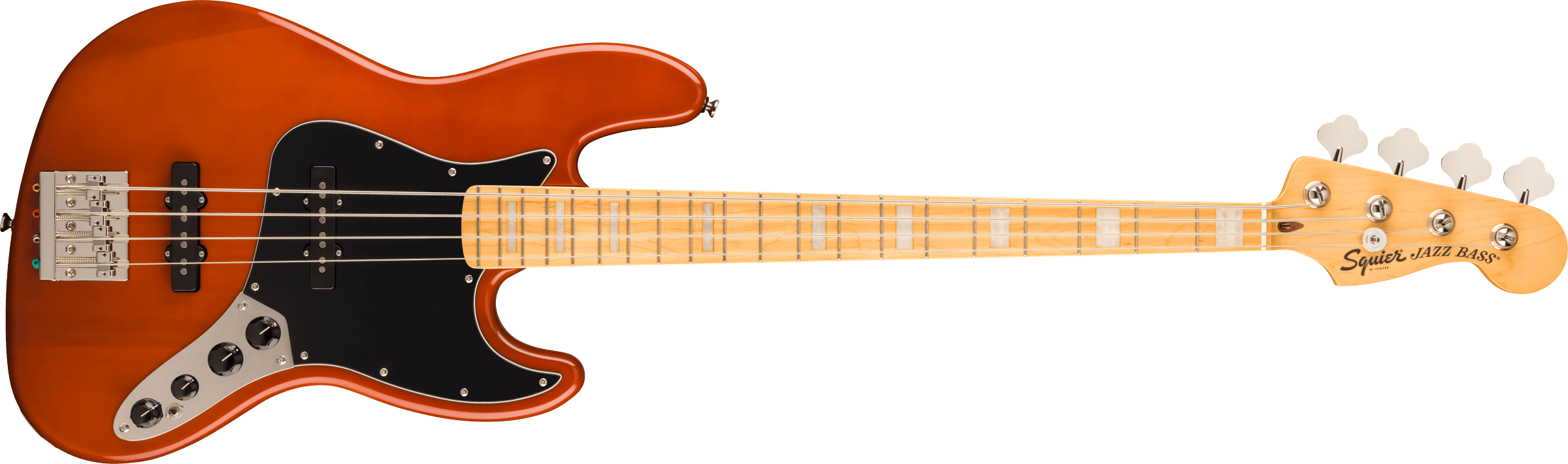 Squier® Classic Vibe™ Active '70s Jazz Bass®, Maple Fingerboard, Black Pickguard, Mocha