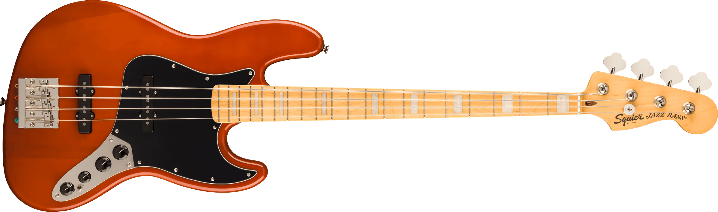 Squier® Classic Vibe™ Active '70s Jazz Bass®, Maple Fingerboard, Black Pickguard, Mocha
