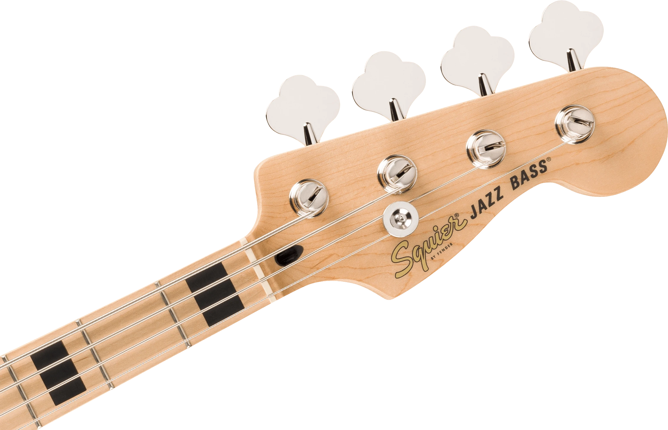Squier® Affinity Series® Active Jazz Bass®, Maple Fingerboard, Black Pickguard, Olympic White