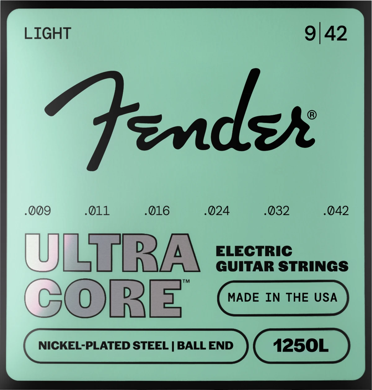 Ultracore™ 1250L Guitar Strings, Nickel-Plated Steel, Ball End, Gauges .009-.042