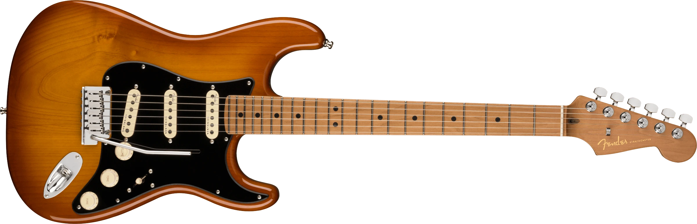 Fender® Limited Edition American Ultra Stratocaster®, Roasted Maple Fingerboard, Honey Burst