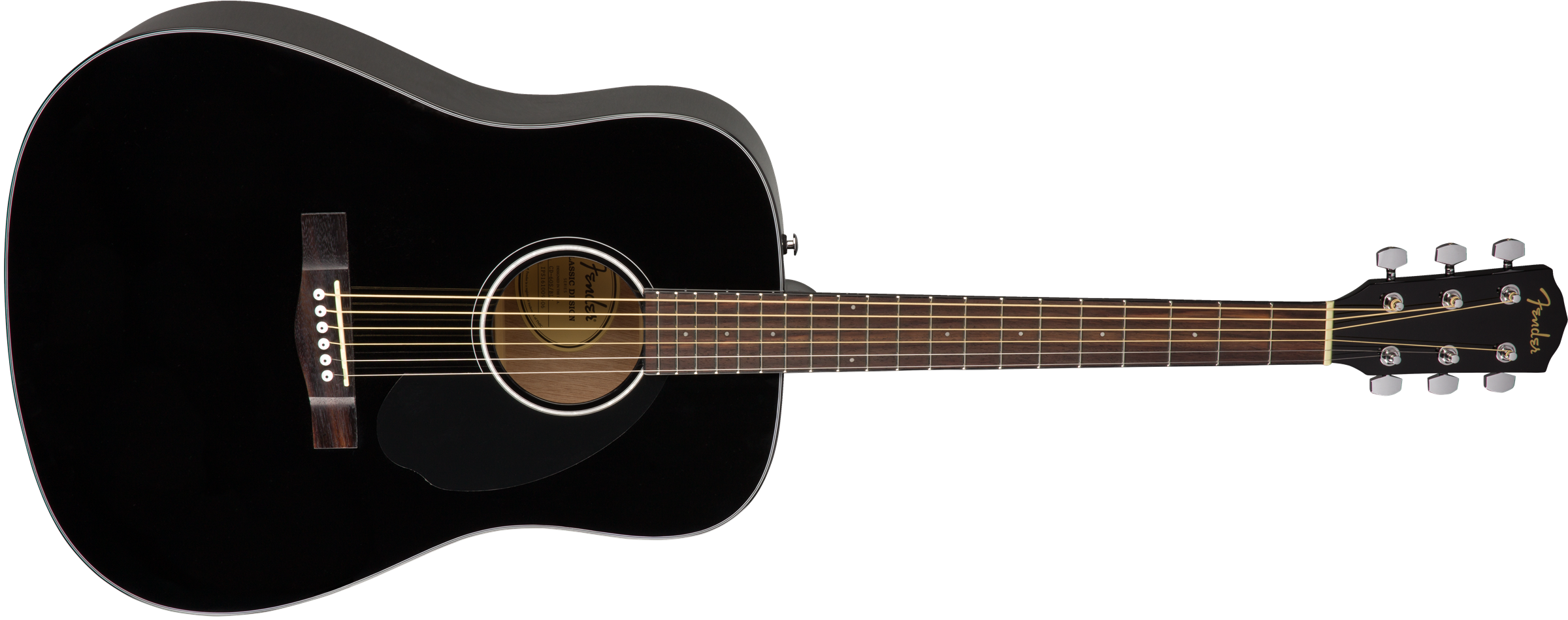 Fender® CD-60S Dreadnought, Walnut Fingerboard, Black