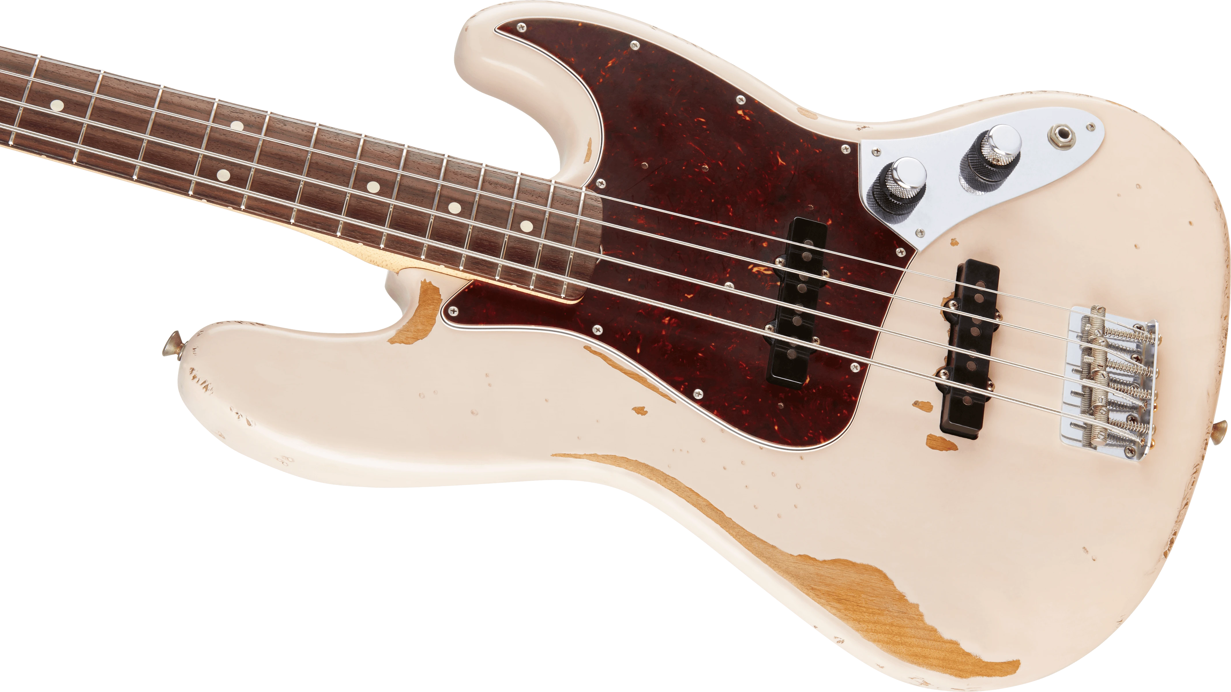 Fender® Flea Jazz Bass, Rosewood Fingerboard, Roadworn Shell Pink