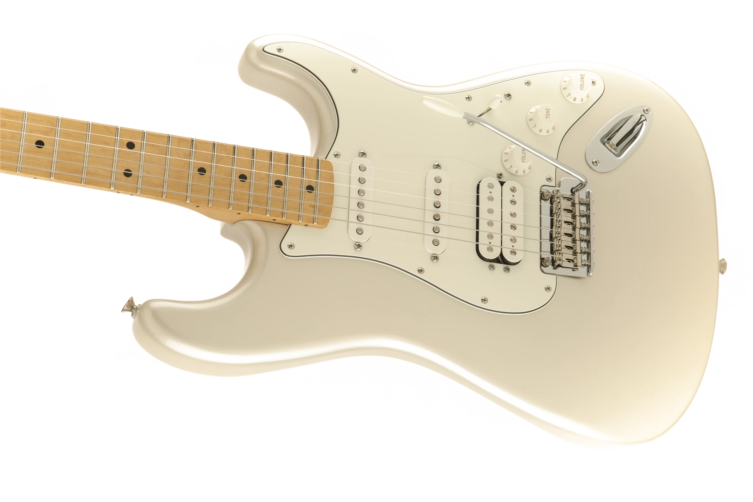 Fender® Deluxe Stratocaster® HSS with iOS Connectivity, Maple Fingerboard, Blizzard Pearl
