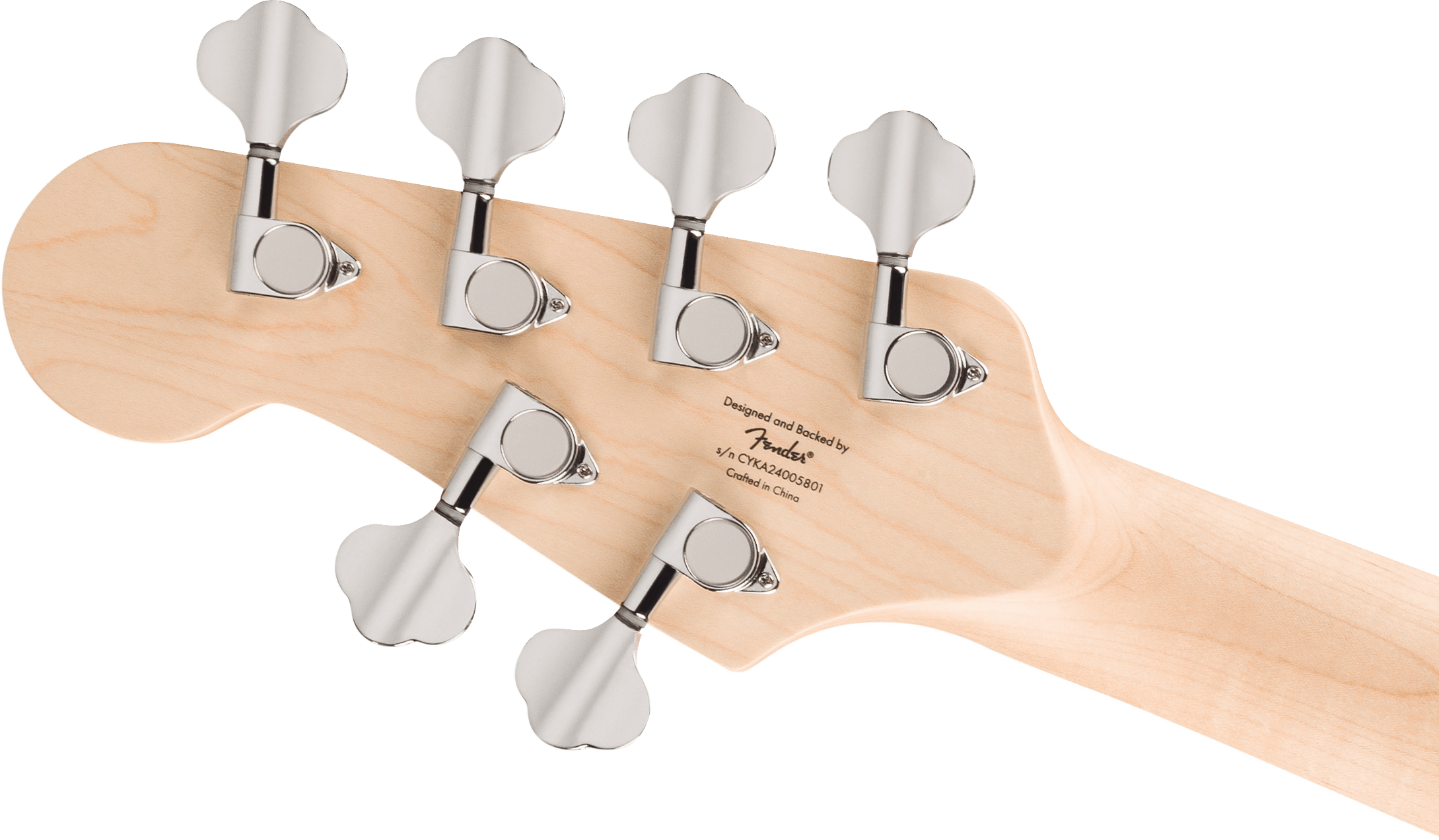 Squier® Affinity Series® Jazz Bass® VI, Laurel Fingerboard, Black Pickguard, Black Metallic