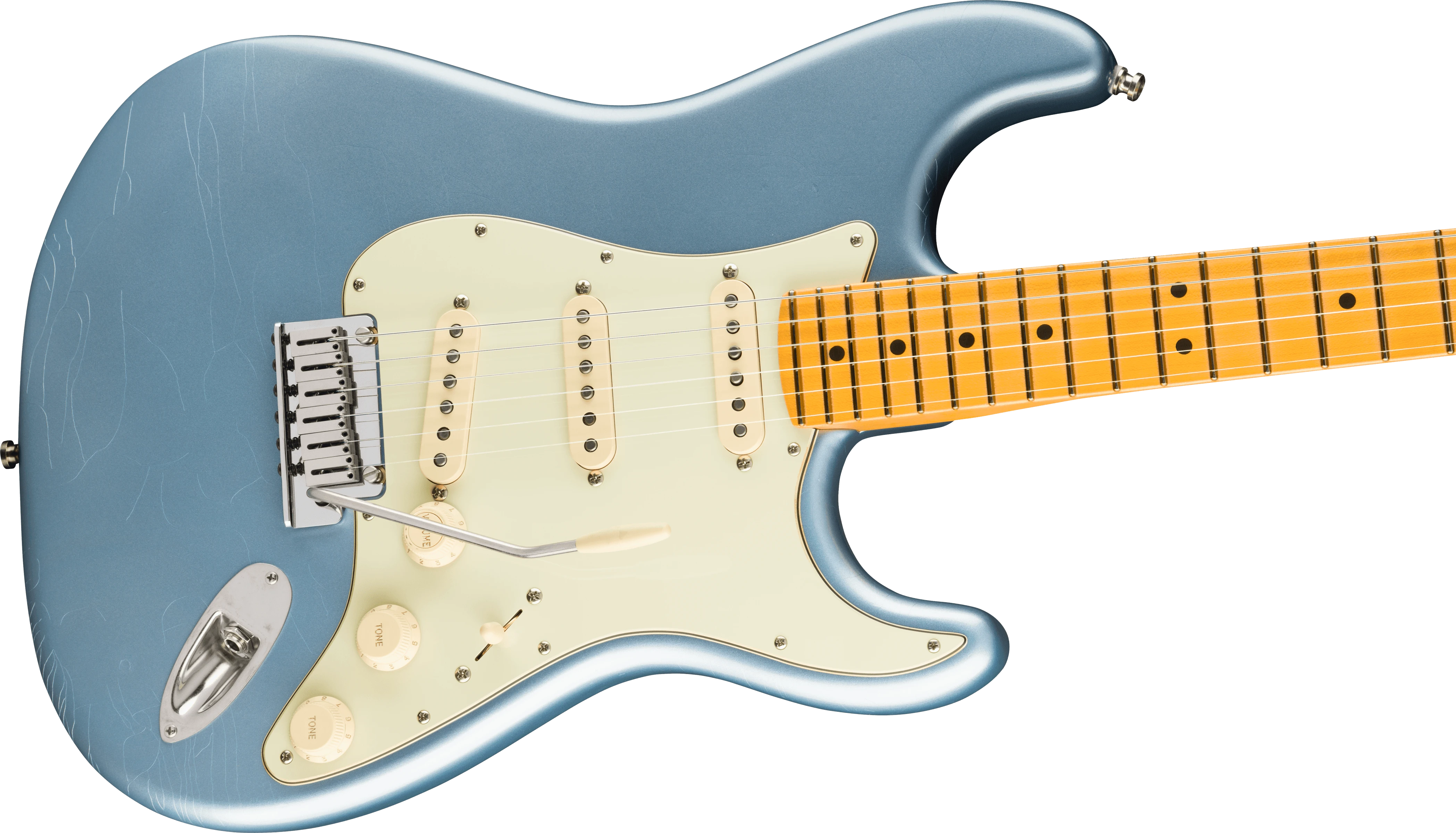 Fender® Limited Edition American Ultra Luxe '60s Stratocaster®, Maple Fingerboard, Ice Blue Metallic