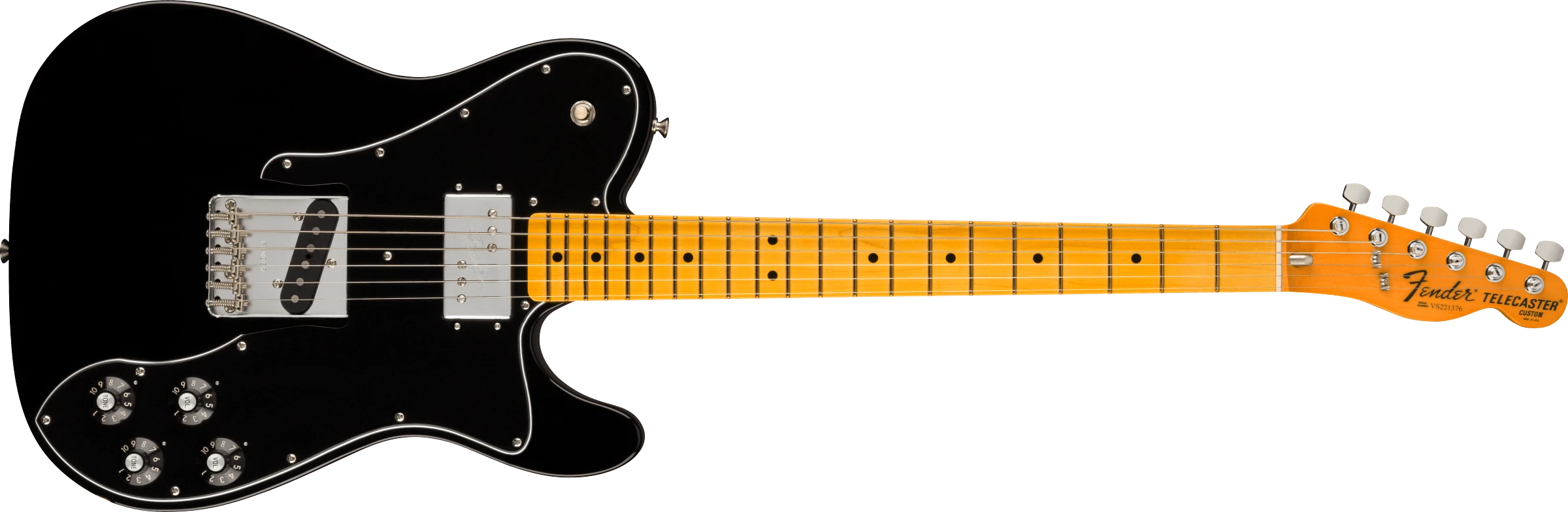 Fender® American Vintage II 1977 Telecaster® Custom, Maple Fingerboard, Black