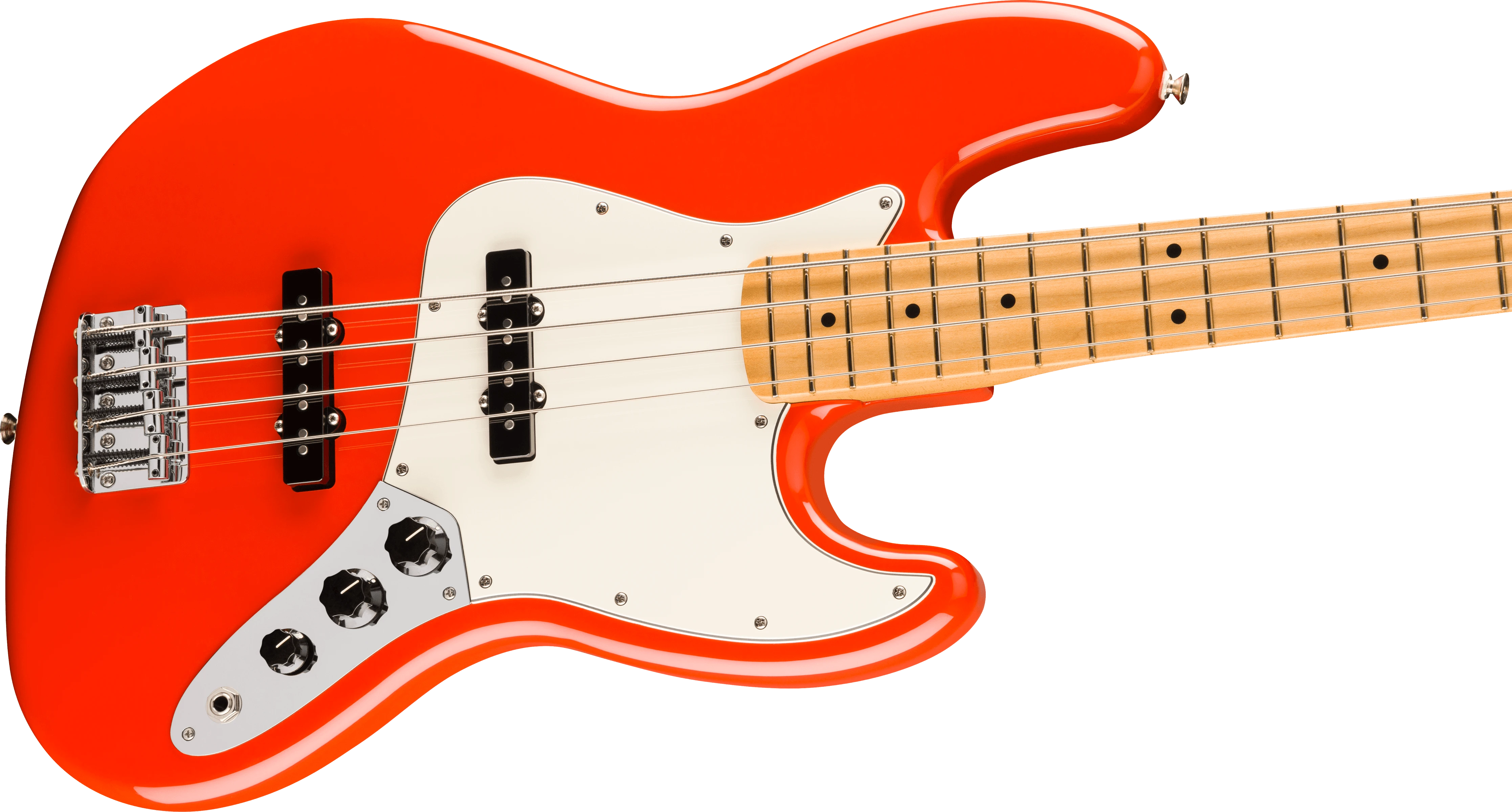 Fender® Player II Jazz Bass®, Maple Fingerboard, Coral Red