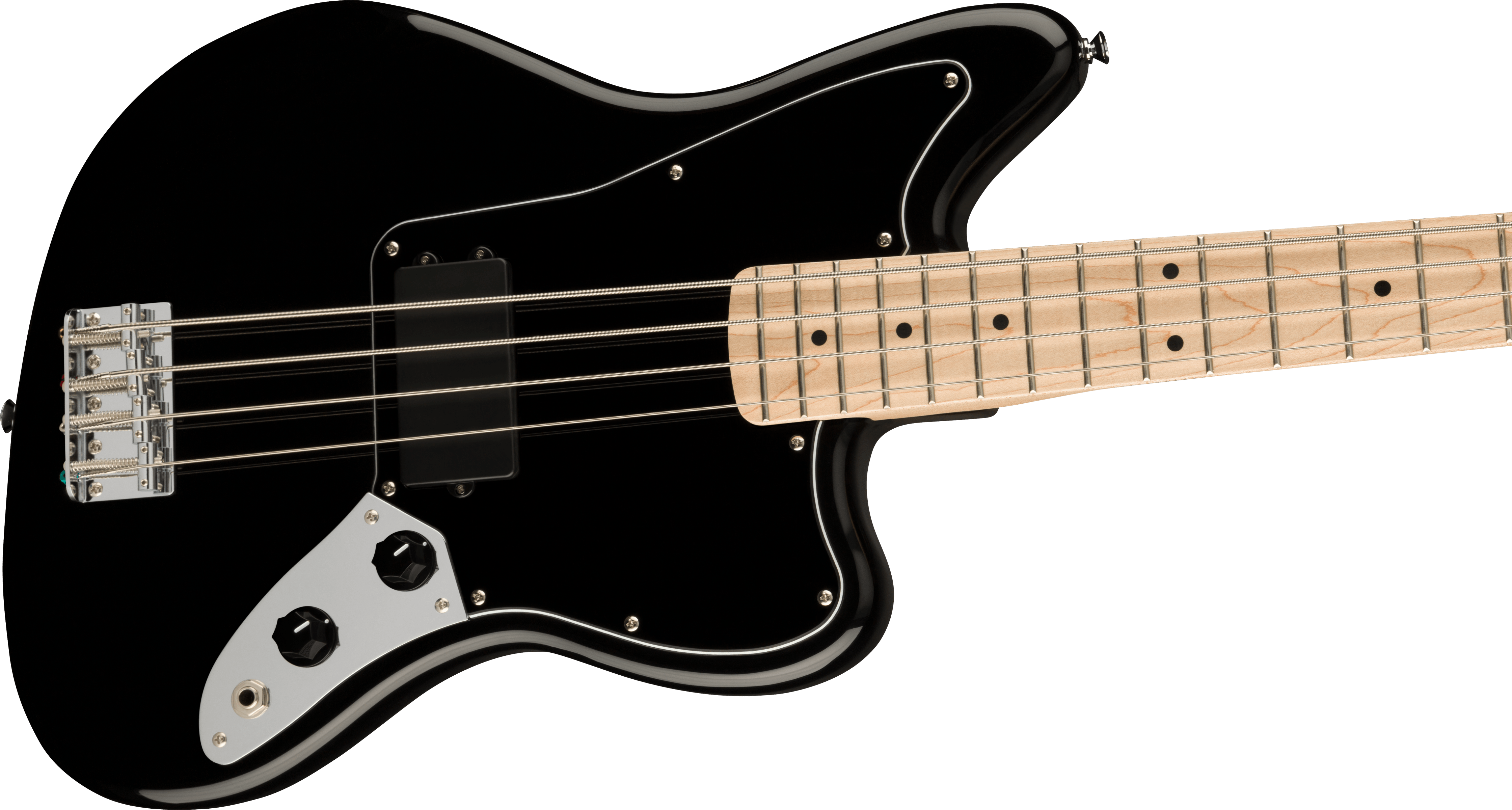 Squier® Affinity Series® Jaguar® Bass H, Maple Fingerboard, Black Pickguard, Black