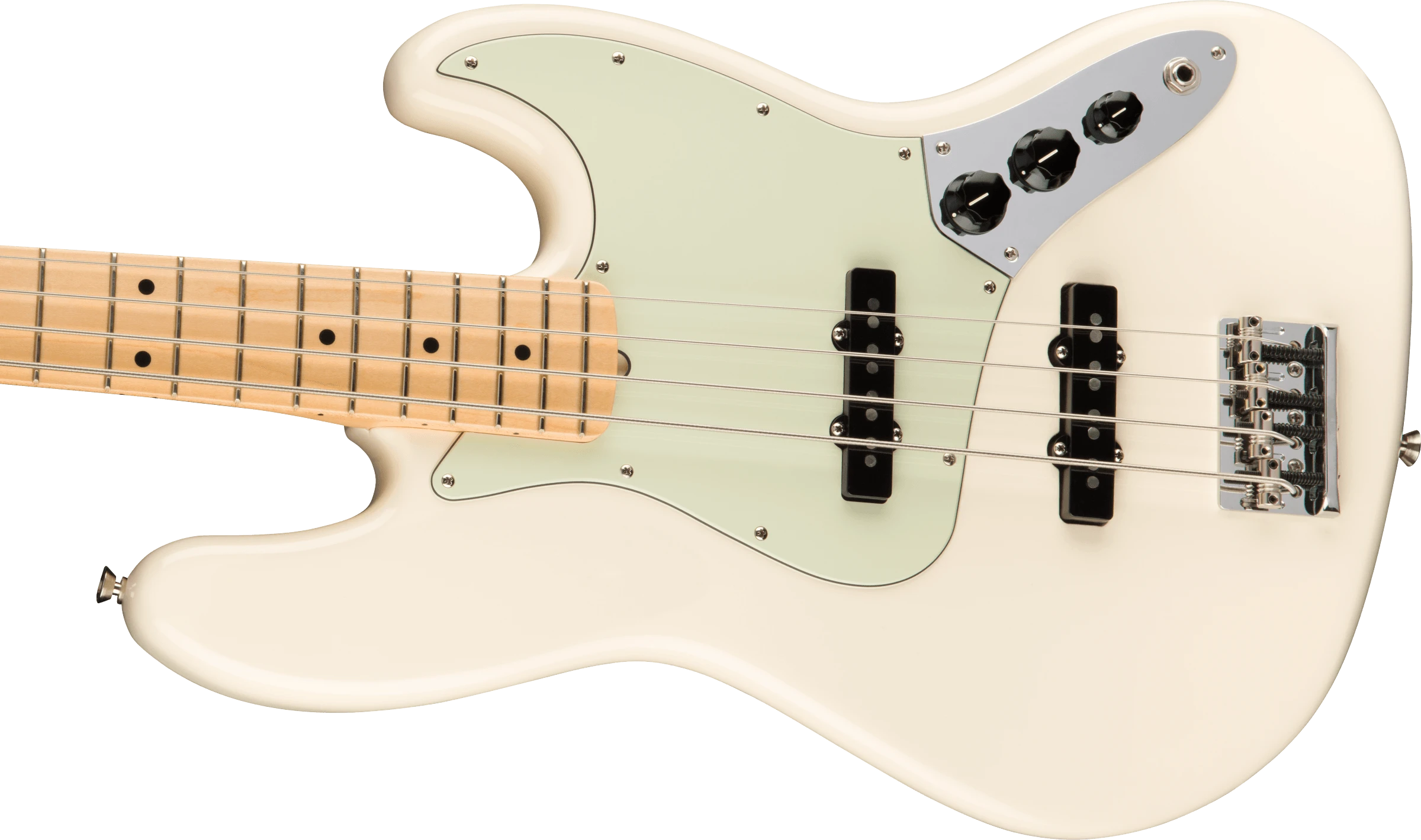 Fender® American Pro Jazz Bass®, Maple Fingerboard, Olympic White