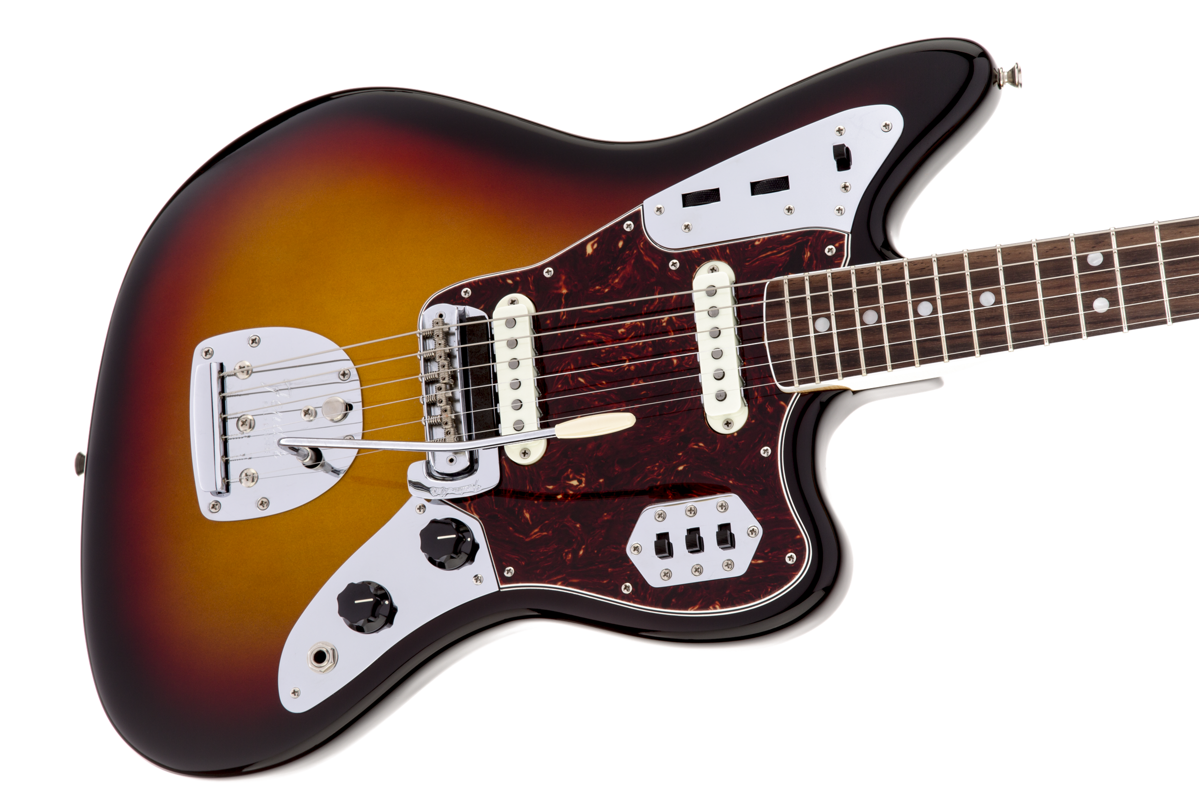 American Vintage '65 Jaguar®, Round-Lam Rosewood Fingerboard, 3-Color Sunburst