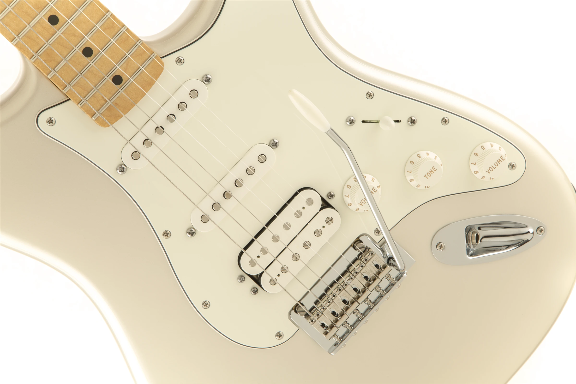 Fender® Deluxe Stratocaster® HSS with iOS Connectivity, Maple Fingerboard, Blizzard Pearl
