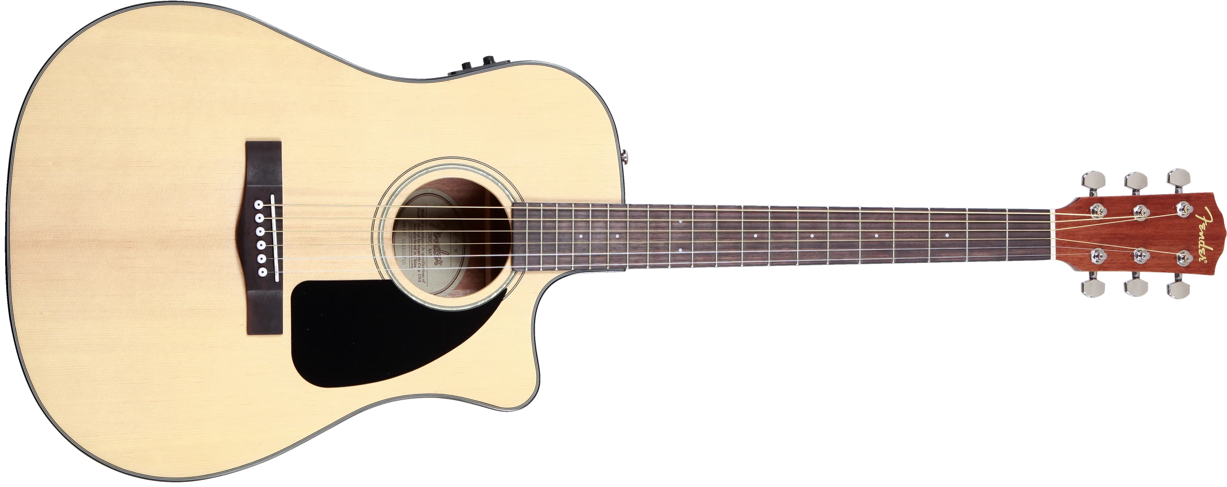 Fender® CD-60 CE, Cutaway, Spruce Top, Nato Back/Sides, Fishman®, Natural