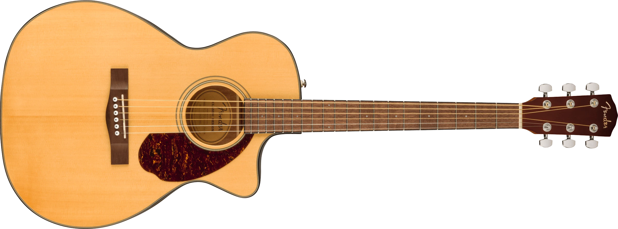 Fender® CC-140SCE Concert, Walnut Fingerboard, Natural with Case