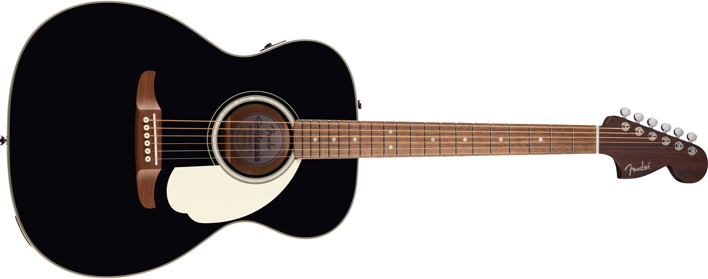 Fender® California Deluxe Monterey™ E, Ivory Pickguard, Black