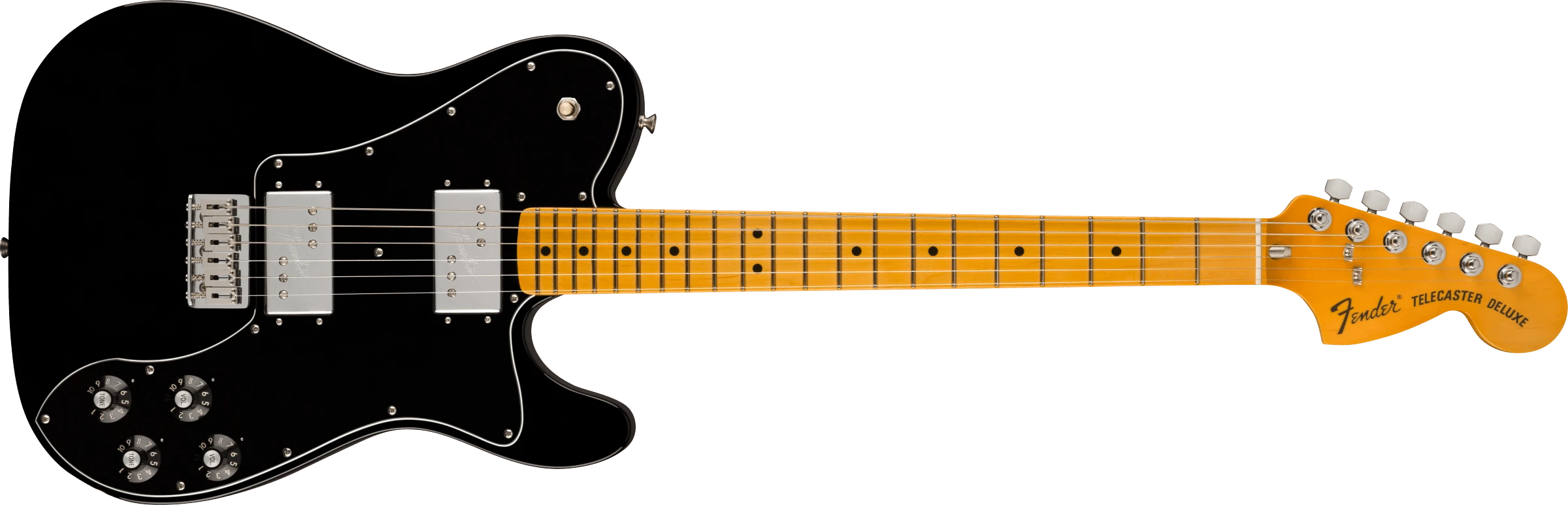 Fender® American Vintage II 1975 Telecaster® Deluxe, Maple Fingerboard, Black