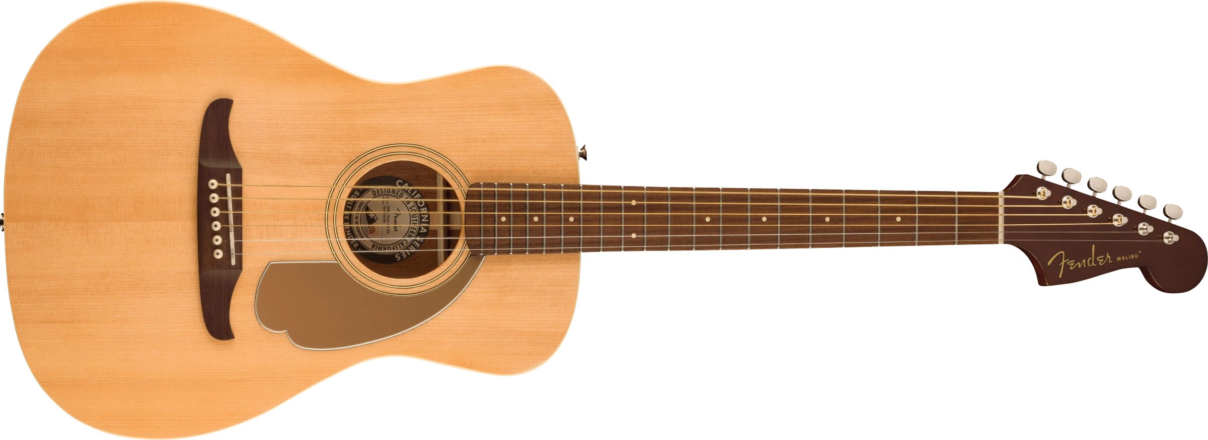 Fender® Malibu Player, Walnut Fingerboard, Gold Pickguard, Natural