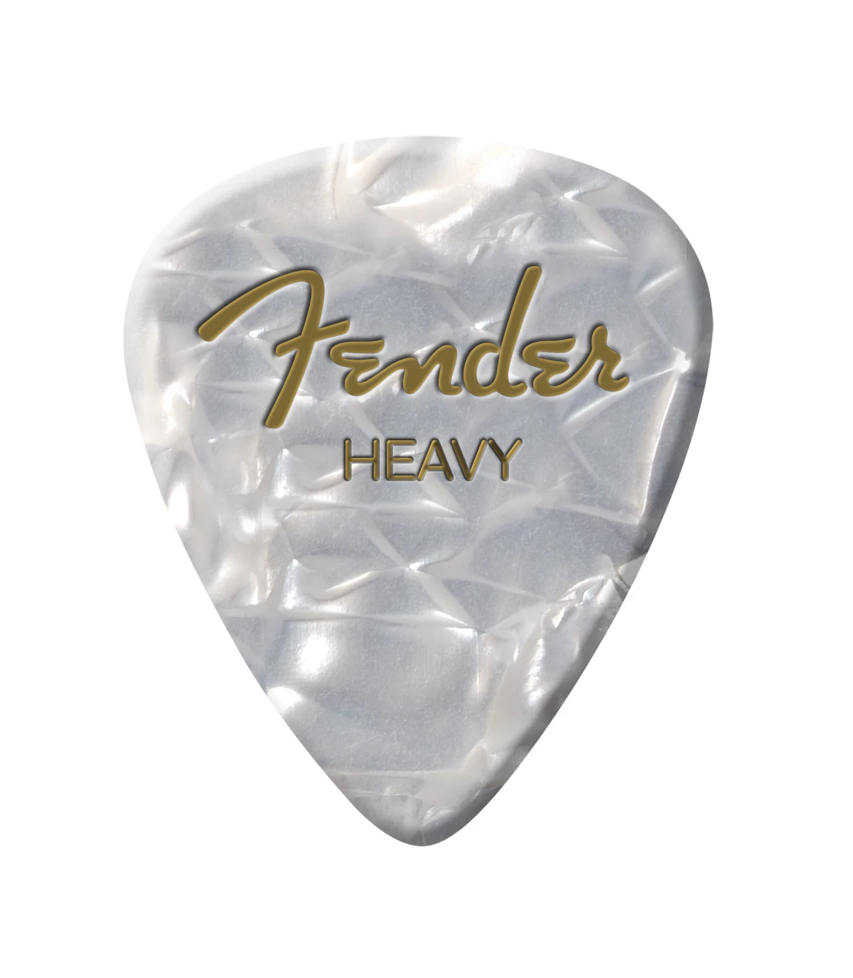 Fender® Premium Celluloid 351 Shape Picks, Heavy, White Moto, 12-Pack