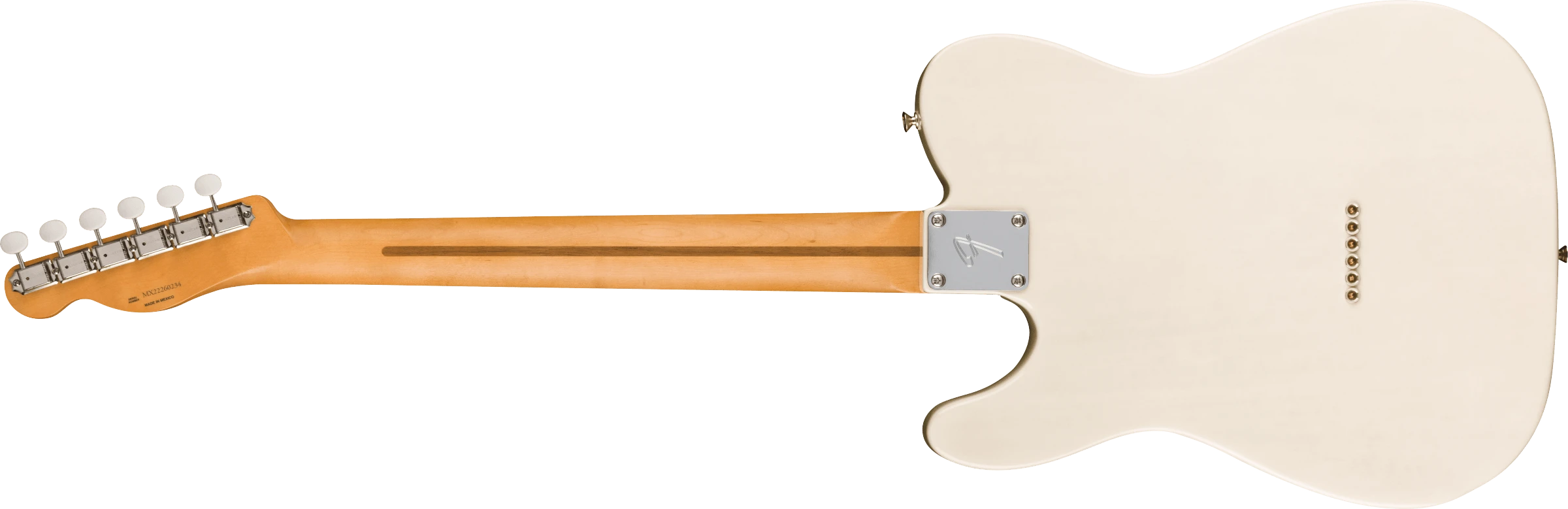 Fender® Gold Foil Telecaster®, Ebony Fingerboard, White Blonde