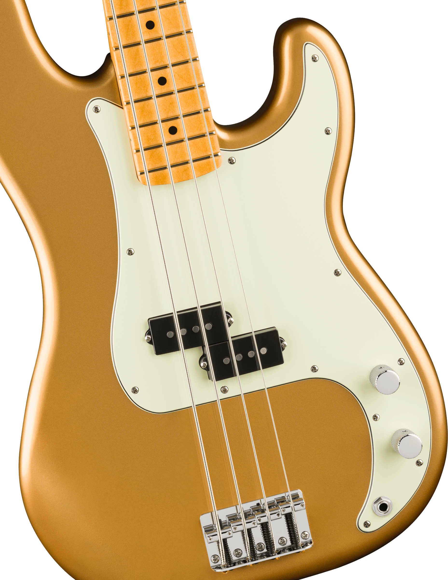 Fender® 75th Anniversary Player II Precision Bass®, Maple Fingerboard, Aztec Gold