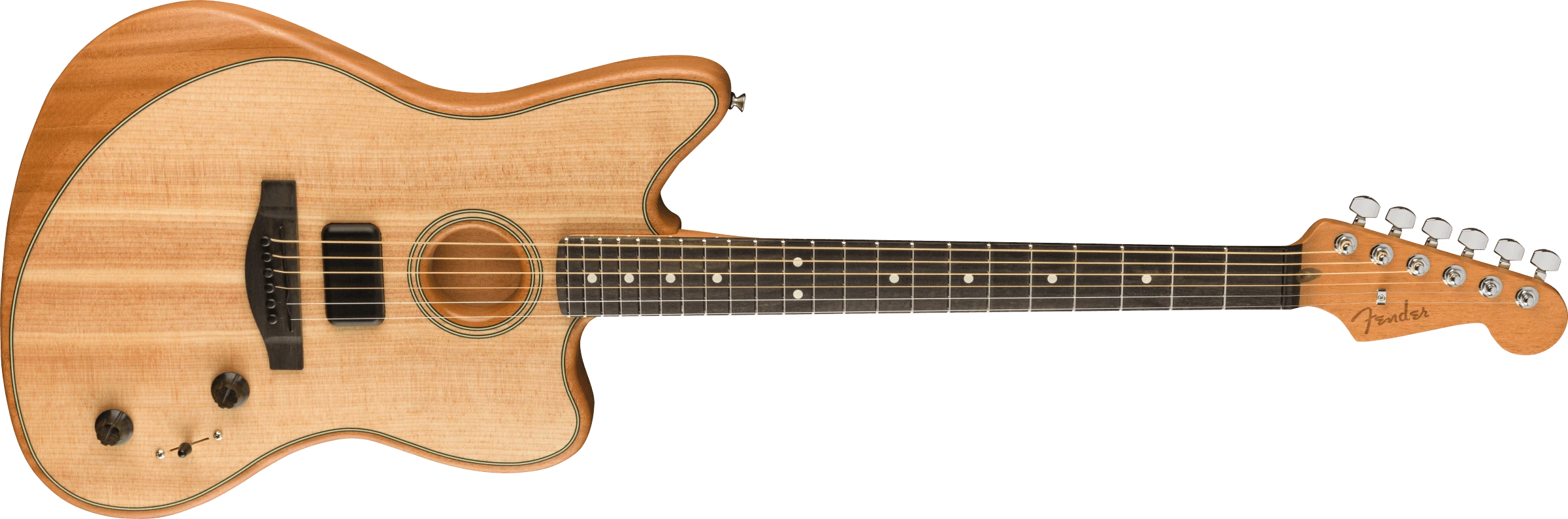 Fender® American Acoustasonic® Jazzmaster®, Natural, Ebony Fingerboard