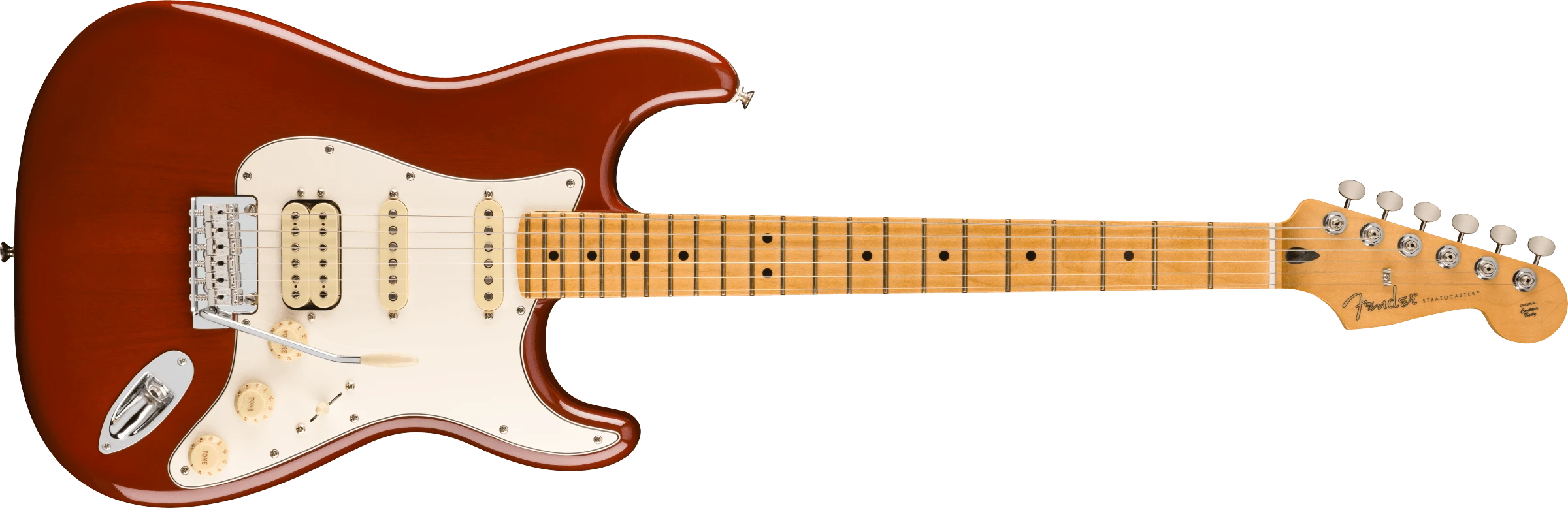 Fender® Player II Stratocaster® HSS, Maple Fingerboard, Transparent Mocha Burst