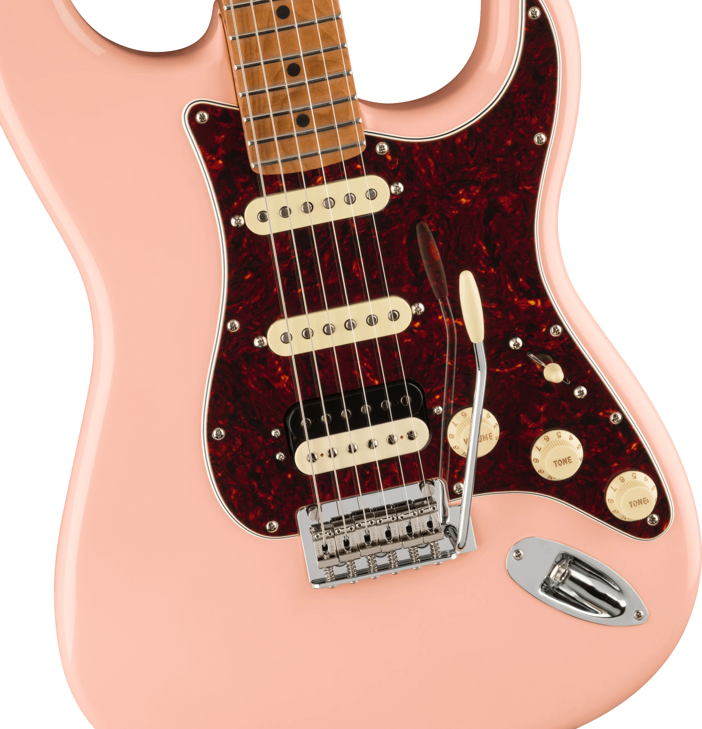 Fender® Limited Edition Player Stratocaster® HSS, Roasted Neck, Shell Pink
