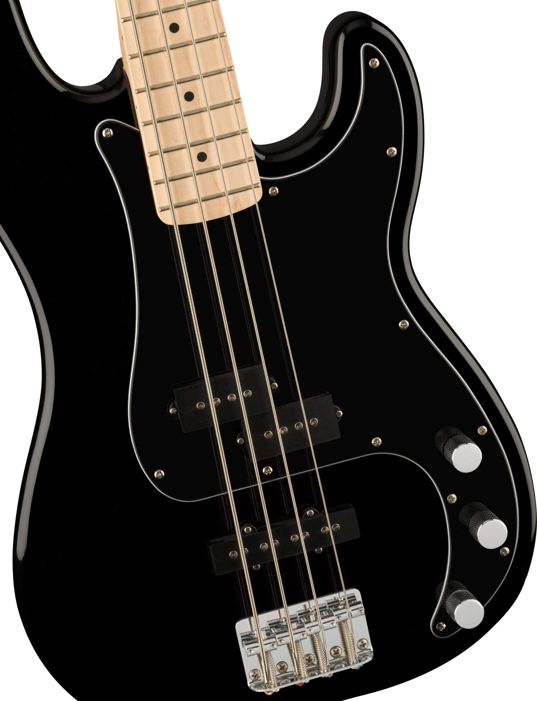 Squier® Affinity Series® Precision Bass® PJ, Maple Fingerboard, Black Pickguard, Black