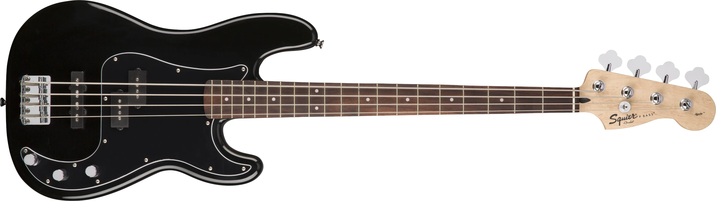 Squier® Affinity Series™ Precision Bass® PJ Pack, Laurel Fingerboard, Black, Gig Bag, Rumble™ 15 - 230V EU