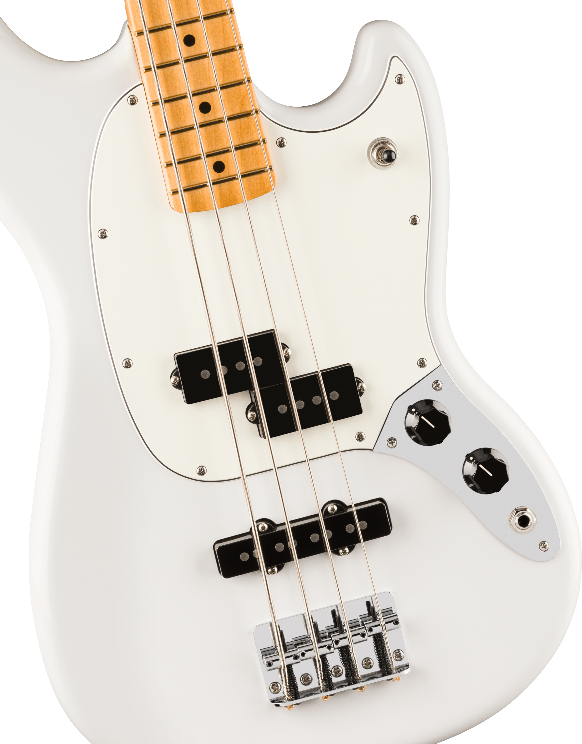 Fender® Player II Mustang® Bass PJ, Maple Fingerboard, Polar White