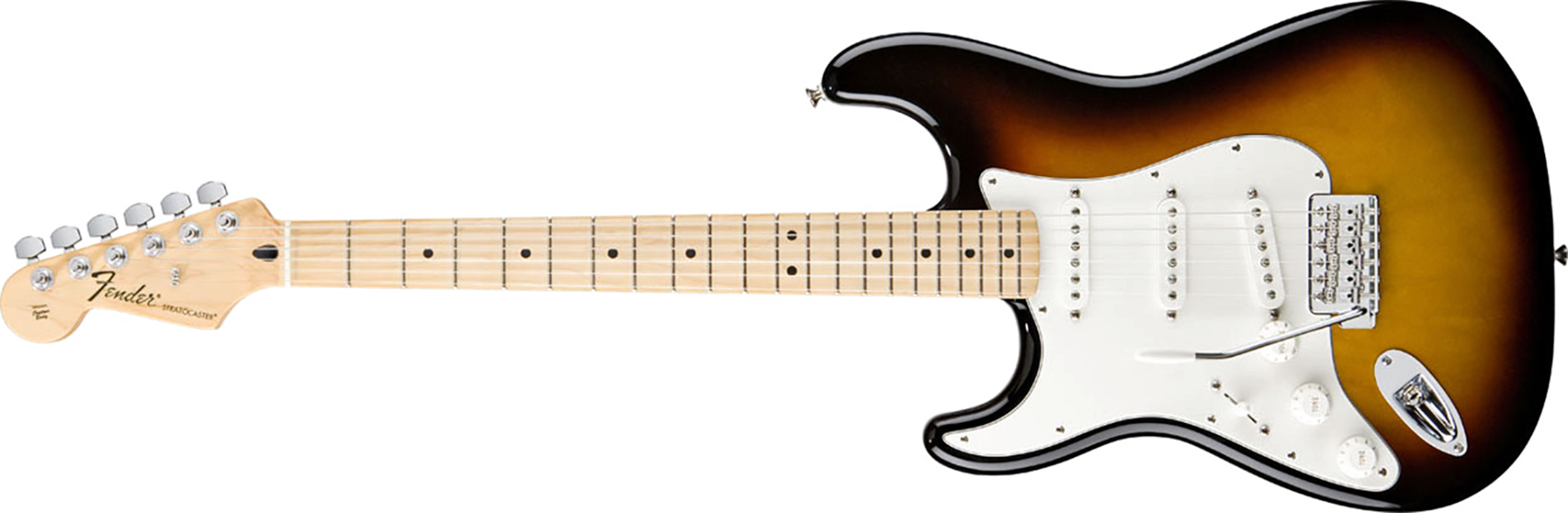 Fender® Standard Stratocaster® Left-Hand, Maple Fingerboard, Brown Sunburst