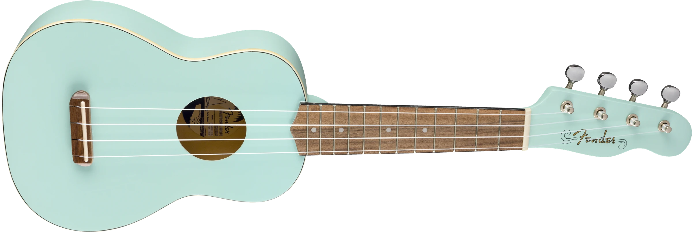Fender® Venice Soprano Uke, Walnut Fingerboard, Daphne Blue