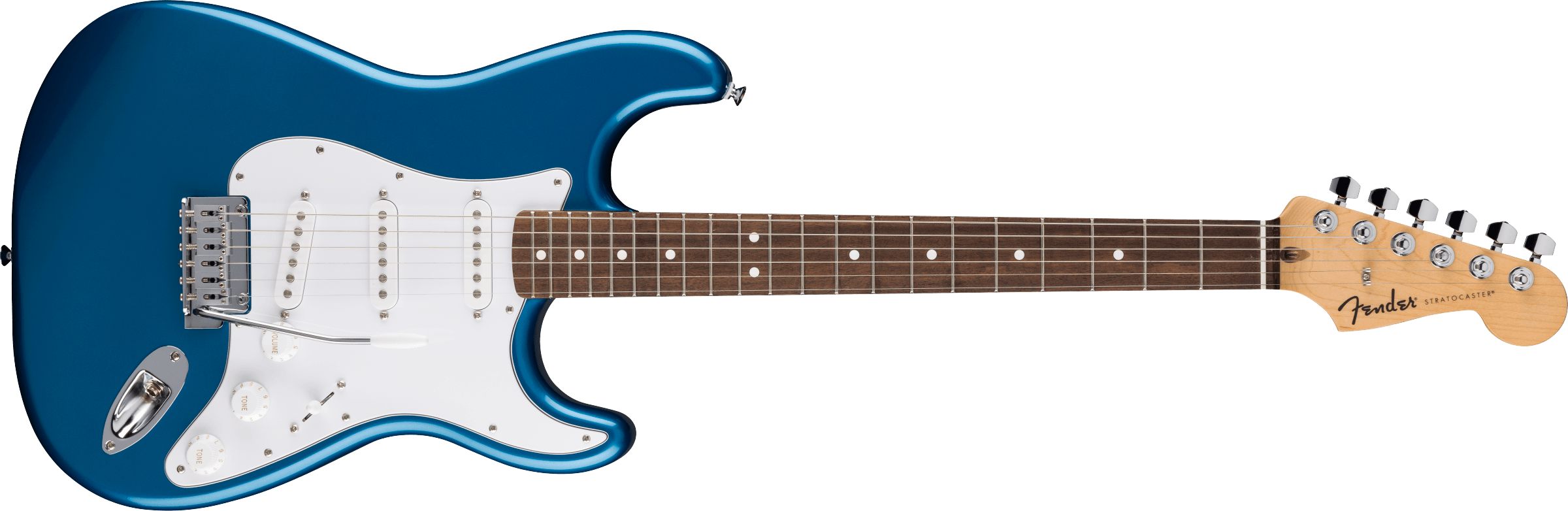 Fender® Standard Stratocaster®, Laurel Fingerboard, White Pickguard, Aqua Marine Metallic