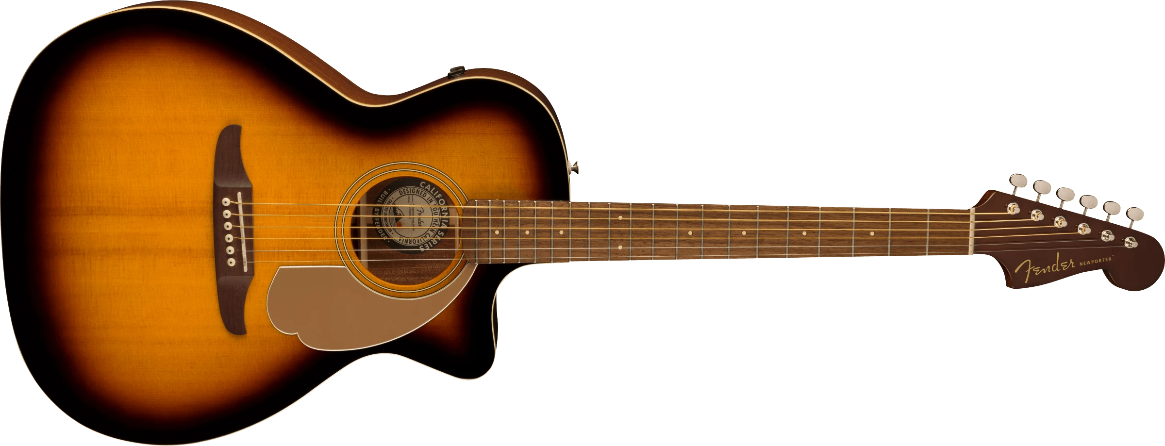 Fender® Newporter Player, Walnut Fingerboard, Gold Pickguard, Sunburst