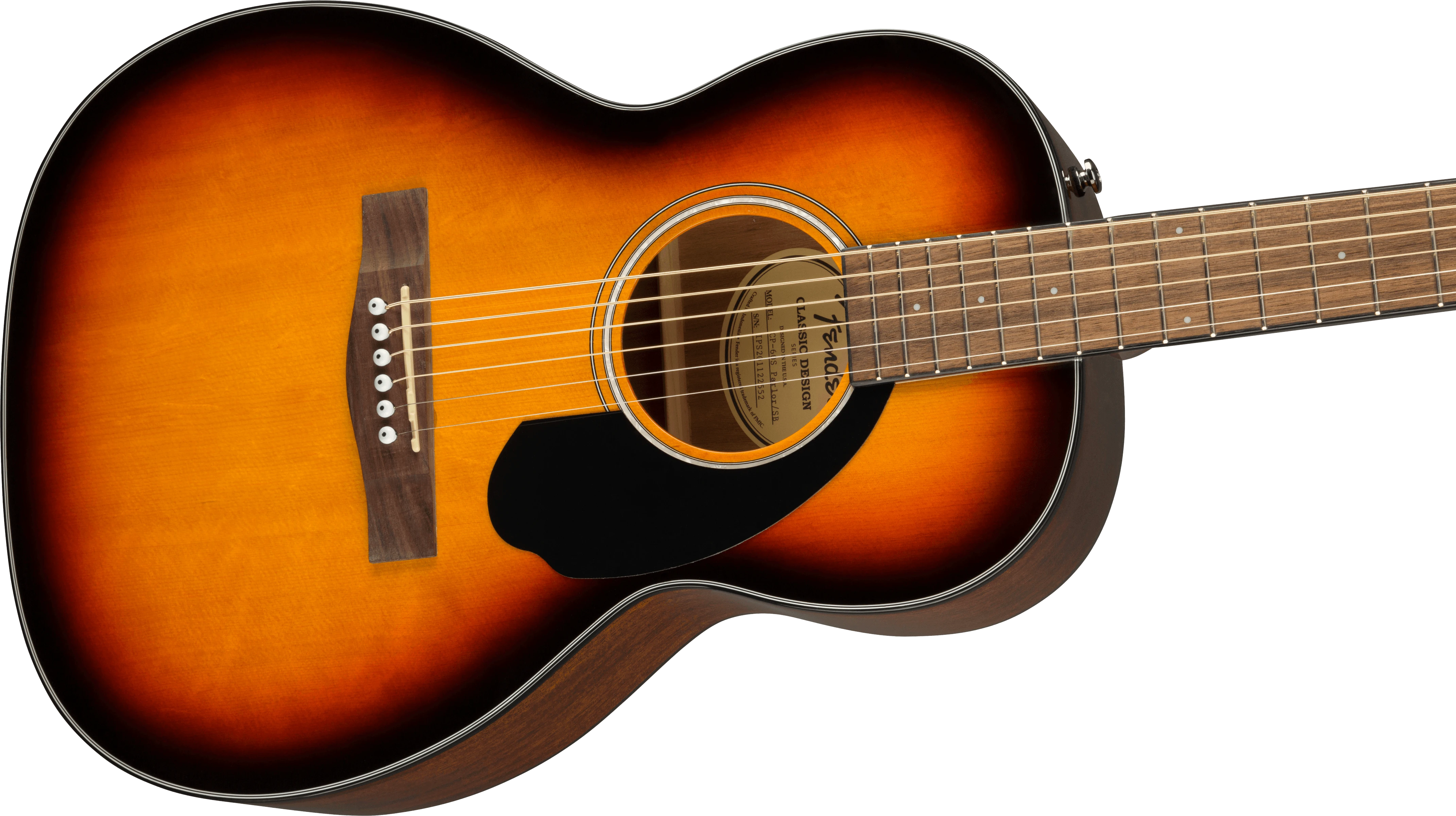 Fender® CP-60S Parlor, Walnut Fingerboard, Sunburst