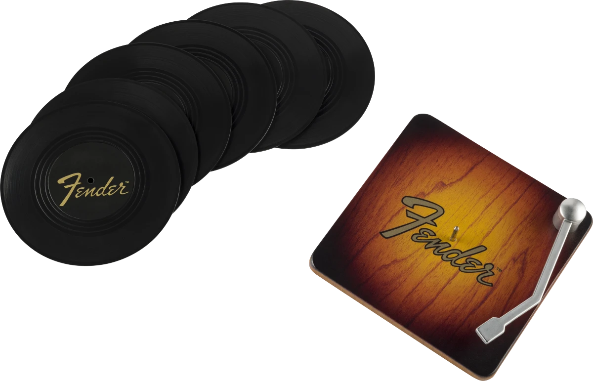 Fender® Sunburst Turntable Coaster Set