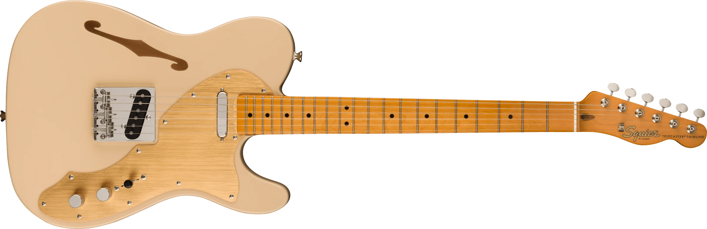 Squier® FSR Classic Vibe '60s Telecaster® Thinline, Maple Fingerboard, Gold Anodized Pickguard, Desert Sand