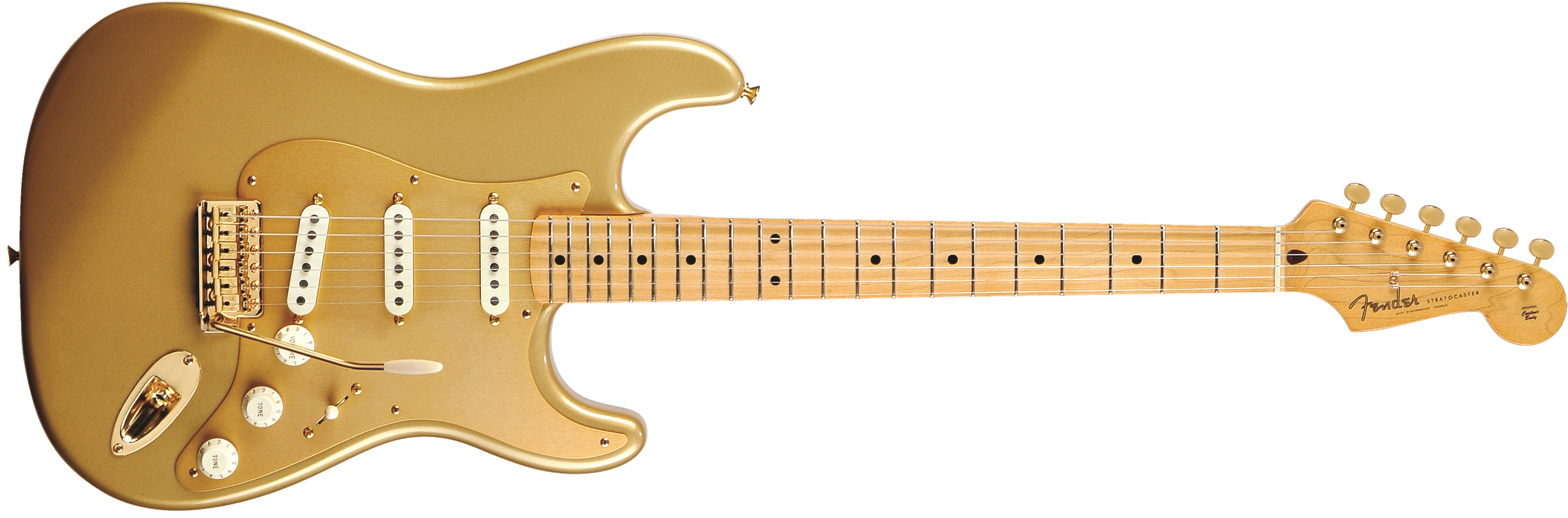 Fender® 50th Anniversary Golden Stratocaster®, Maple Fingerboard, Aztec Gold [USATA]