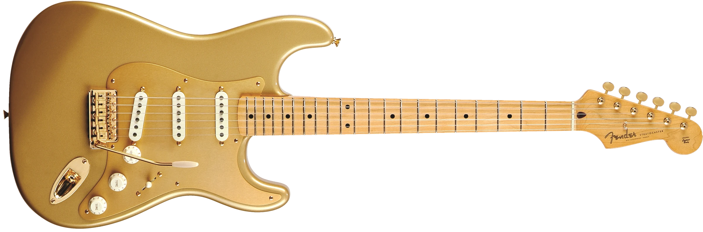 Fender® 50th Anniversary Golden Stratocaster®, Maple Fingerboard, Aztec Gold [USATA]