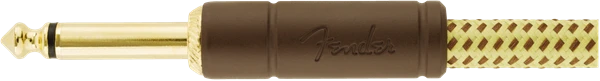 Fender® Deluxe Series Instrument Cable, Straight/Angle, 15', Tweed