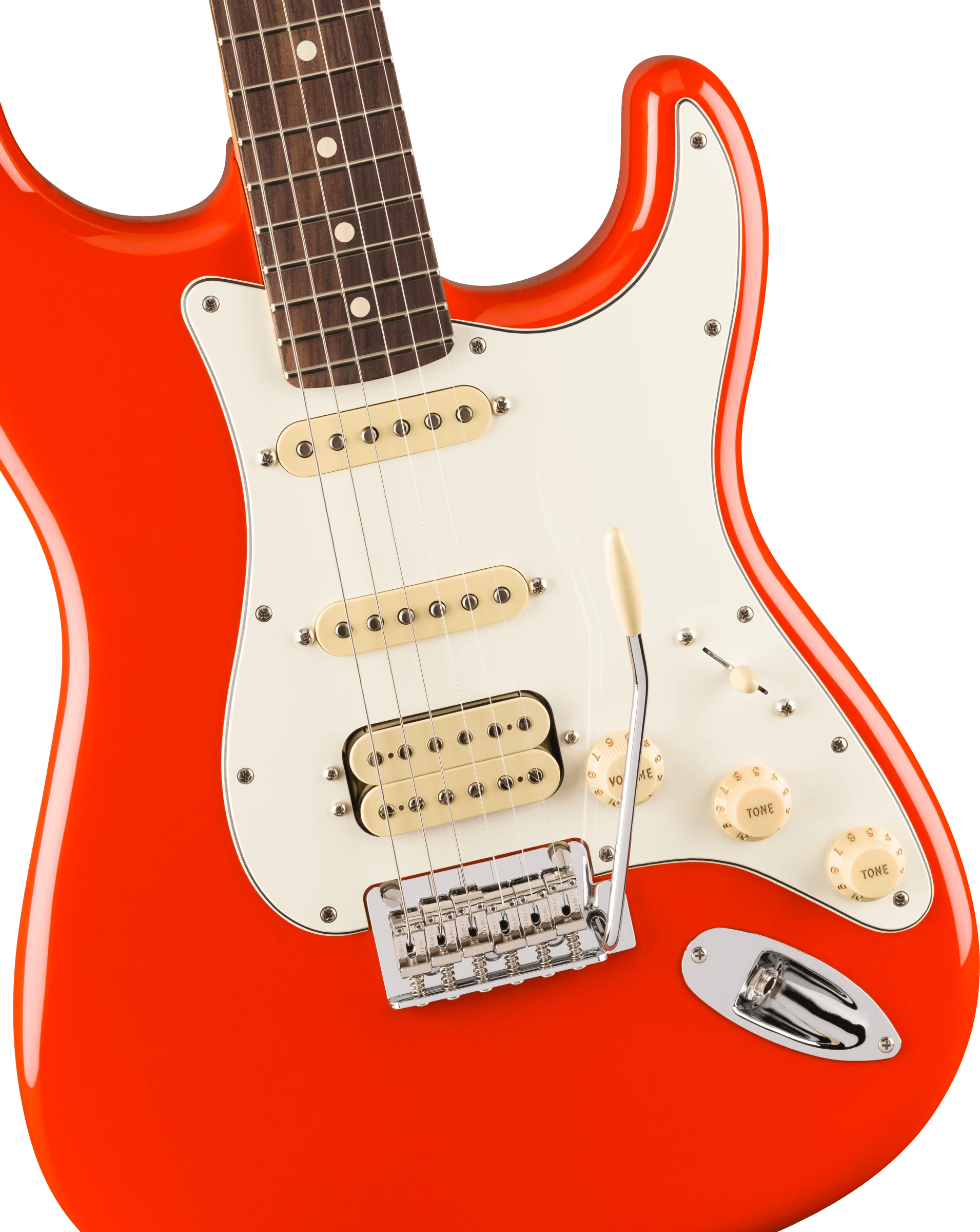 Fender® Player II Stratocaster® HSS, Rosewood Fingerboard, Coral Red
